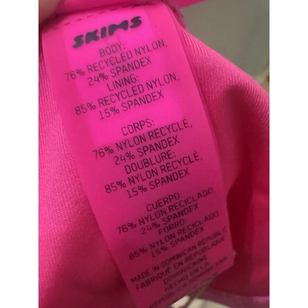 SKIMS Recycled Swim Cheeky Tanga Taffy  (SW-TAN-0783) NWT 4X Pink Bikini Bottom